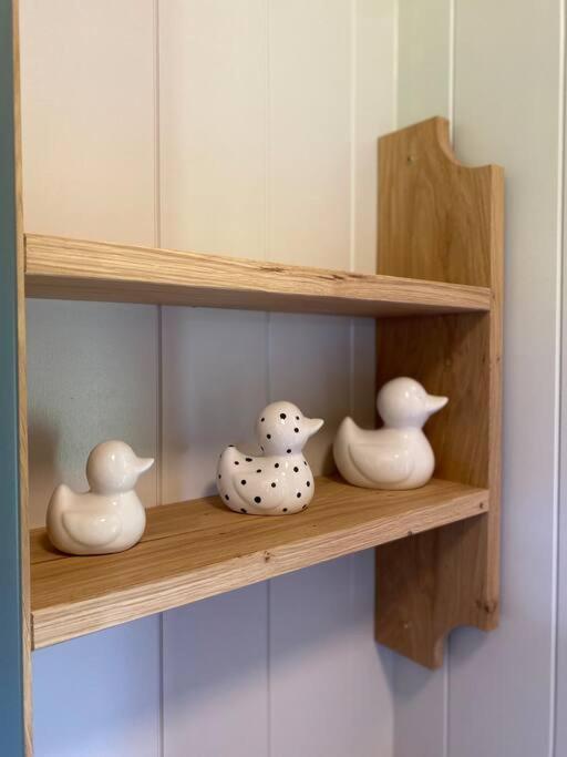 The Black Swan Shepherd Hut Ketton Extérieur photo